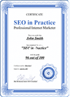 Certified by SEO in Practice